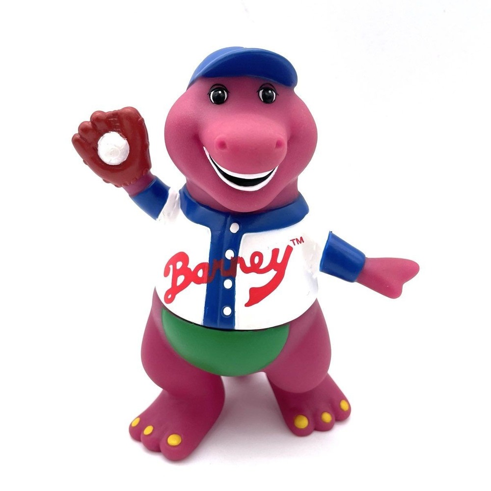 Barney the Dinosaur Lyons Group Baseball Player‎ Figure 5 Inch Loose Vintage